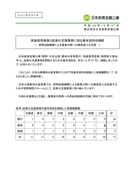 筑後信用金庫と証券化支援業務に係る基本契約を
