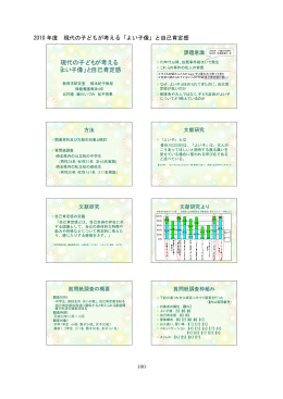 現代の子どもが考える 「よい子像」と自己肯定感