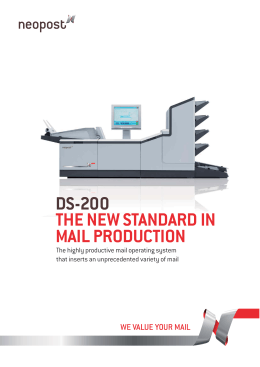 DS-200 THE NEW STANDARD IN MAIL PRODUCTION