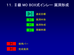 11 Ⅱ級BOX式インレー窩洞