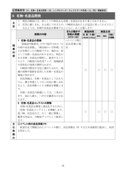 9 名物・名産品開発
