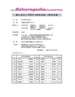 桜ヶ丘カップ2015 4年生大会・3年生大会