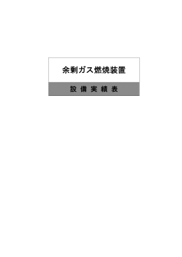 余剰ガス燃焼装置