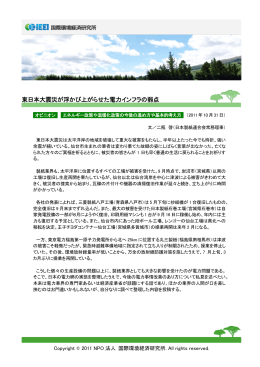 東日本大震災が浮かび上がらせた電力インフラの弱点