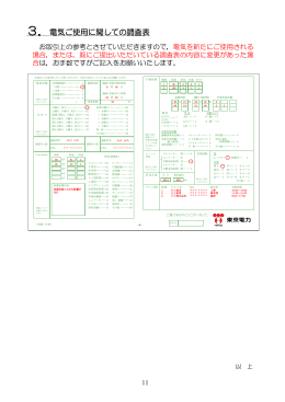 3．電気ご使用に関しての調査表