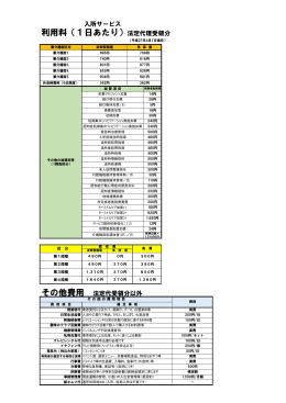 利用料（1日あたり）法定代理受領分