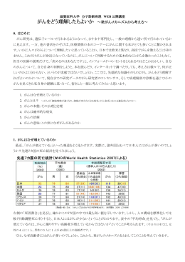 がんをどう理解したらよいか ～発がんメカニズムから考える～