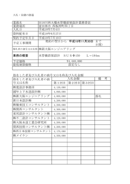 業務名 H18川西大橋水管橋添架設計業務委託 業務場所 富田林市 西