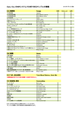 分析可能サンプル一覧 （PDF）