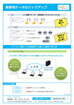 業務用データのバックアップ