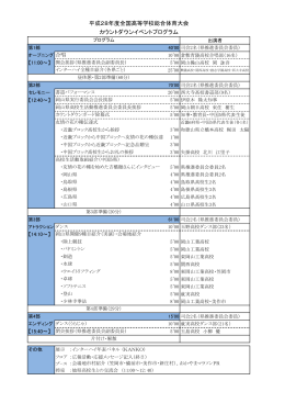 平成28年度全国高等学校総合体育大会 カウントダウンイベントプログラム