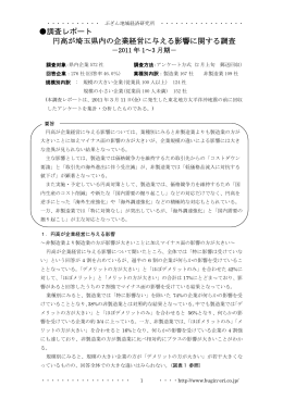 円高が埼玉県内の企業経営に与える影響に関する調査 調査レポート