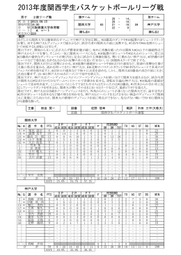 59-83 - 関西学生バスケットボール連盟