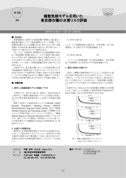 複数気候モデルを用いた 東京都市圏の水害リスク評価