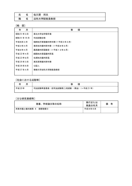 氏 名 佐久間 邦夫 職 名 法科大学院客員教授 ［略 歴］ ［社会