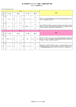 第11回兵庫県女性バスケットボール連盟シニア優勝大会結果一覧表