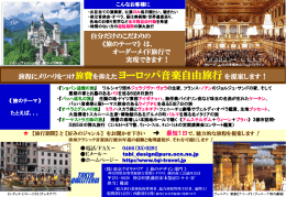 印刷用チラシ - オーダーメイドのヨーロッパ《クラシック音楽･オペラ》個人