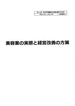 美容業の実態と経営改善の方策（PDF：2276KB）