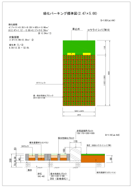 緑化パーキング標準図(2.47×5.00)
