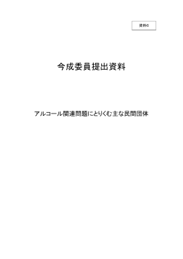 「アルコール関連問題にとりくむ主な民間団体」（PDF形式