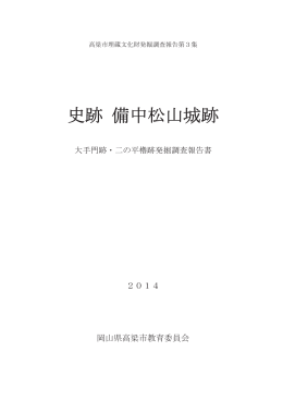 史跡 備中松山城跡 - 全国遺跡報告総覧