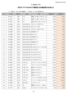 価格改正