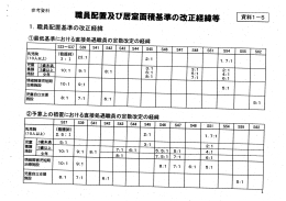 職員配茸及び居室面積基準の改正経緯等