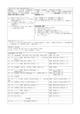 平成22年度 岐阜工業高等専門学校シラバス 教科目名 ドイツ語 ※学修