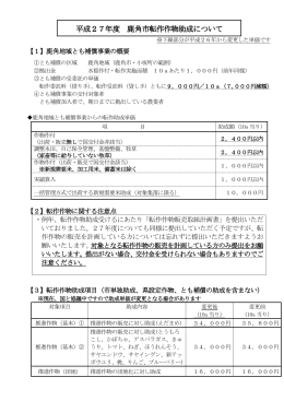 平成27年度 鹿角市転作作物助成について