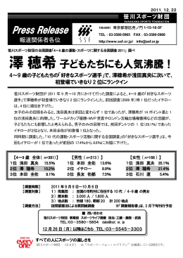 澤 穂希 子どもたちにも人気沸騰！