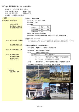 東日本大震災復興ボランティア参加報告