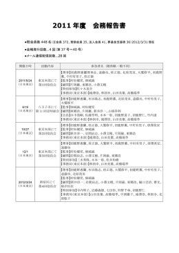 2011年度年次決算活動報告 - 認定NPO法人 日本・雲南聯誼協会
