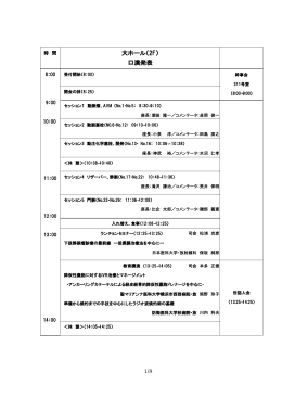 大ホール（2F） 口演発表 - 第 8回日本 IVR学会関東地方会