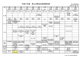 平成27年度 南上の原自治会事業計画 平成27年度 南上の原自治会事