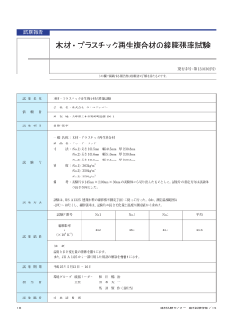 木材・プラスチック再生複合材の線膨張率試験