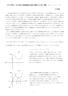 山戸の定理（二次方程式の複素数解を座標で理解する方法