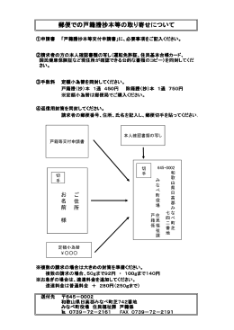 郵便での戸籍謄抄本等の取り寄せについて