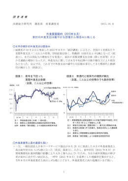調 査 速 報 外食需要動向（2015年8月）