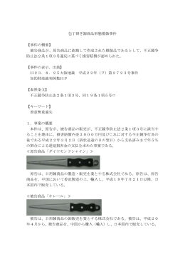 包丁研ぎ器商品形態模倣事件 【事件の概要】 被告商品が、原告商品に