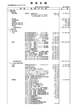 平成26年度 財産目録