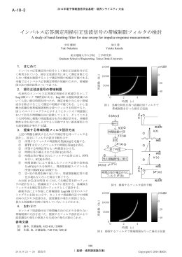 インパルス応答測定用掃引正弦波信号の帯域制限フィルタの検討