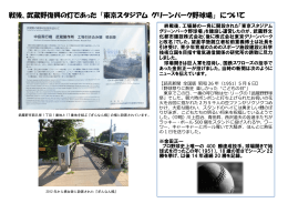 武蔵野復興の灯であった 「東京スタジアム グリーンパーク野球場」 について