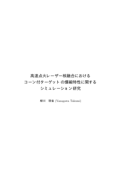 高速点火レーザー核融合における コーン付ターゲットの爆縮