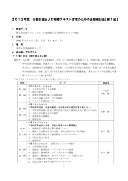 合宿のプログラム