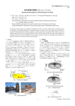 岩石風食の数値シミュレーション