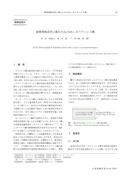 耐隙間腐食性に優れたZn-Niめっきステンレス鋼