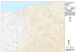 津波浸水予測図 糸魚川沖－構造物なし－朝日町～滑川市