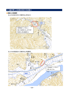 9 越水等による浸水状況（内水除く）