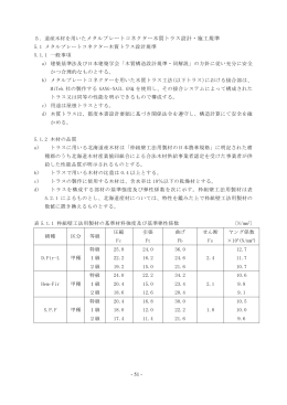 道産木材を用いた メタルプレートコネクター木質トラス製造管理基準
