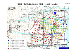 双葉町 警戒区域のモニタリング結果 （全体図 1cm高さ）